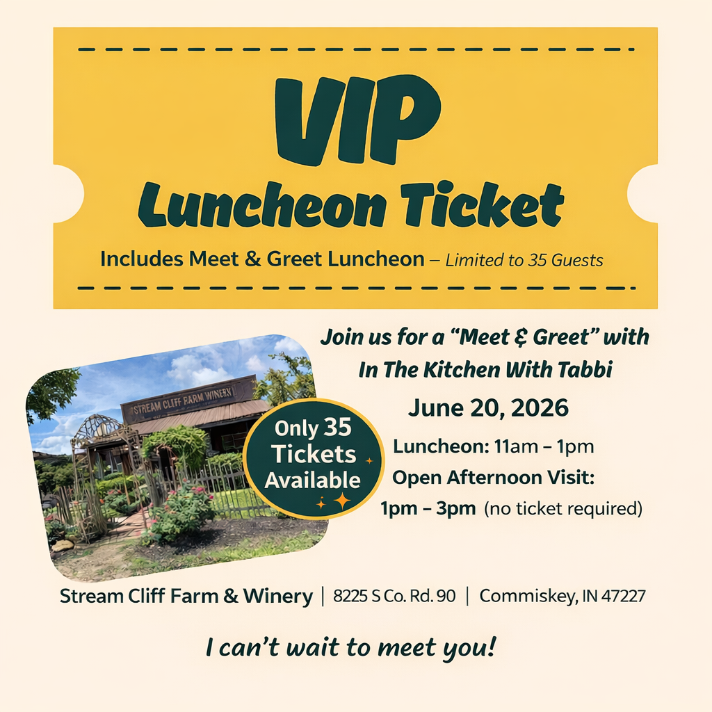 VIP Luncheon Ticket – Meet & Greet at Stream Cliff Farm & Winery